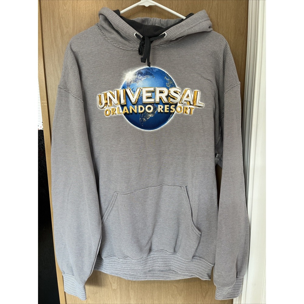 New With Tags! Unisex Universal Orlando Resort Hoodie Sweatshirt- Large Striped